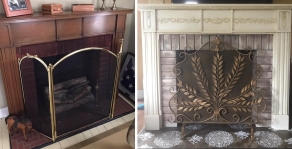 Before and After Faux Fireplace